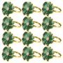 Flower Napkin Rings- For Paper Napkins And Table Cloths Green 12PCS