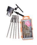 Wow Tools Sds Plus Drill Bits 5X6MMX160MM 6PC 2-8MM Metal 13MM Chuck + Sds Adaptor Solution For Rotary Drill