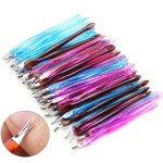 10PCS Dead Skin Fork Nail Cuticle Remover Fork Nail Art Nipper Pusher Trimmer Pedicure Nipper Nails Care Tools Manicure Kit