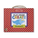 Melissa Play Draw Create Dinosaurs Reusable Drawing & Magnet Kit
