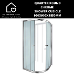 Quarter Round Chrome Shower Cubicle - 900X900X1850MM