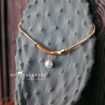 Gold Cubes & Pearl Bracelet