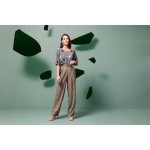 Florence Wide Leg Pants Khaki Green - 38