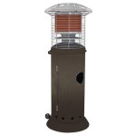 Alva Short Stand Gas Patio Heater 1.25M - Hammertone