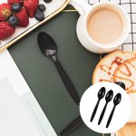 H-select Plastic Dessert Spoon Black