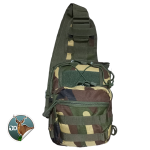 Outdoor Tactical Shoulder Sling Bag With 7706 Ss Knife & Keychain Light