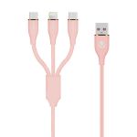 Volkano Flexi Series 3-IN-1 Charging Cable - Pink