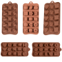 5PCS Silicone Chocolate Moulds Non-stick Candy & Baking Molds Set
