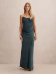 Isra Drape Strapless Maxi Dress - 16 Crystal Teal