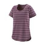 Womens Capilene Cool Trail Shirt Hyssop Purple - Furrow Stripe: Hyssop Purple XL