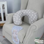 Feeding Pillow Cover Grey With White Dots
