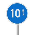 Vehicles Exceeding Mass Only Road Sign R102