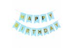 Party Happy Birthday Banner 17CM Blue