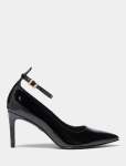 Alyssa Ankle Strap Court Heel - 41 Black