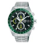 LORUS Sports Men& 39 S Solar Chronograph Watch Black Sunray Dial