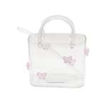 Purse Drinking Glass With Straw Clear