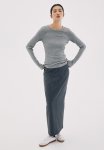 Ribbed Modal-blend Top - Grey Marl