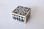 Mother Of Pearl Square Black Box – 7X10X10CM