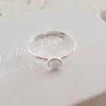 Lianna 925 Sterling Silver Fire And Snow Sn Opal Ring - Size 9