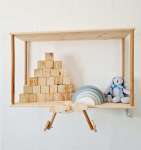 Wooden Airplane Shelf