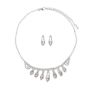 Diamond Necklace And Diamond Earrings Jewelry Set