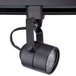 Round Spot Light 3 Wire Track Black White - White
