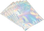 Resealable Silver Holographic Gift Food Travel Bags - 16X23CM - 200 Pack Plastic Storage Pouch