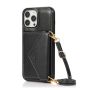 Crossbody Strap Anti Drop Leather Wallet Case For Iphone Xr