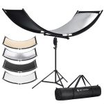K&f Curved Reflector 180X60CM With Stand And 4 Reflectors KF18.0012