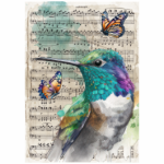 Tear Resistant Deco Print Humming Bird