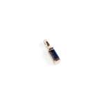 MINI Baguette Sapphire Pendant Charm In Yellow Gold