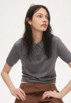 Fine-knit Polo Shirt - Grey Marl