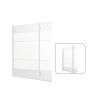 Bata Bath Screen Charm Chrome Pivot Screen With 6MM Clear Glass 90X150CM With A 35CM Deflector Panel