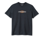 Men’s Stacked Bar & Shield Slub Tee – Harley Black