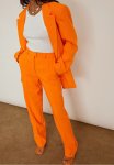 Recycled Sharp Oversized Blazer - Bright Orange