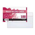 Treeline Record Cards 5 X 3 76 X 127MM Feint Ruled - 28-0401-00