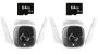 TP-link C310 With 64GB Micro-sd Card Outdoor Security Wi-fi Camera Dual-pack