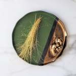 Double Hippo Plate - Forest Green & Bronze