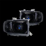 Toyota 70 Series Bushdoof Oem+ Bi-led Black Headlights Pair For
