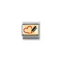 Composable Gold Red Heart & Lipstick Link