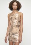 Sissy Boy High Neck MINI Dress With Low Back - Gold
