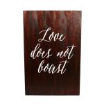 Dark Wood Signs Love Does NOTSIGNBOARD47 65CM
