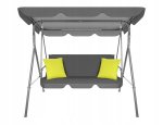 Garden 3 Seater Metal Swing Chair With Canopy Spf-d-swing