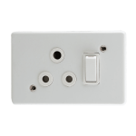 Crabtree Classic Sso +cov 4X2 Sgl 16A Stl Horz Wht