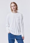 Loose Fit Jersey Top - White
