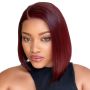 10INCH Peruvian Hair Full Frontal Lace Straight Glueless Wig