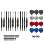 - 12-PIECE Soft Tip Darts Set With 56 Replacement Tips & Flights