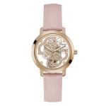 Guess Quattro Clear Rose Gold Tone Analog Ladies Watch GW0383L2