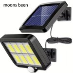 100 LEDS 160 Leds Solar Wall Lights Outdoor Solar Garden Wall Lights With 3 Lighting Modes Motion Sensor Solar Spotlights For Ga