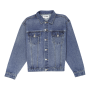 Dodge Mid Blue Denim Trucker Jacket - Black / XXL